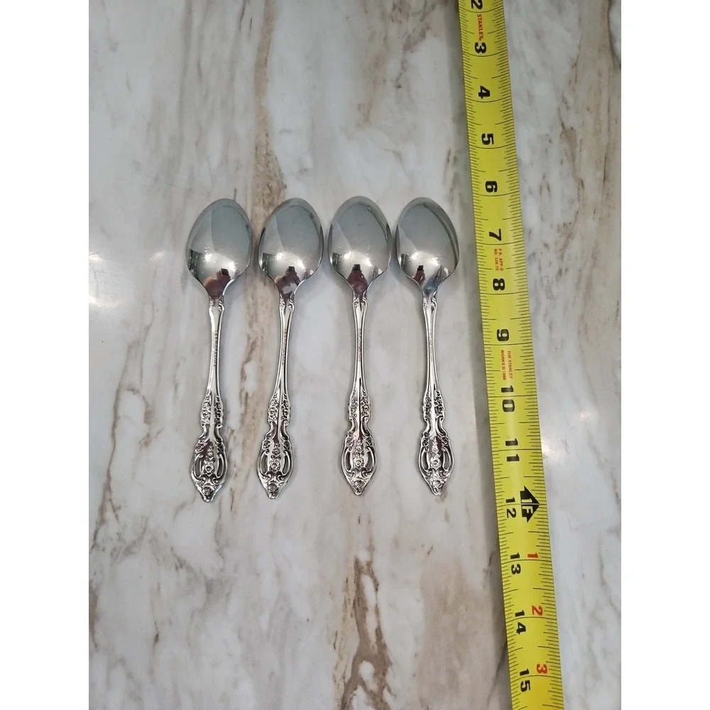 4 S.S.S. By Oneida RENOIR - PEMBROOKE Stainless Spoons 6